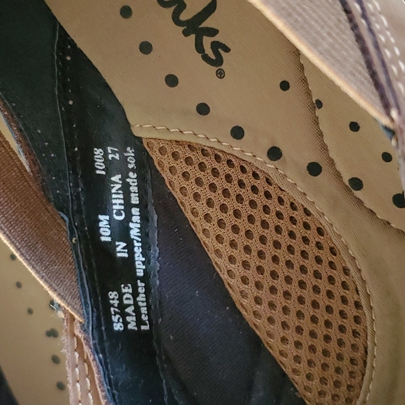 Clarks Light Brown Leather Mesh Walking Shoes Size 10M NWOT'S - Picture 6 of 7